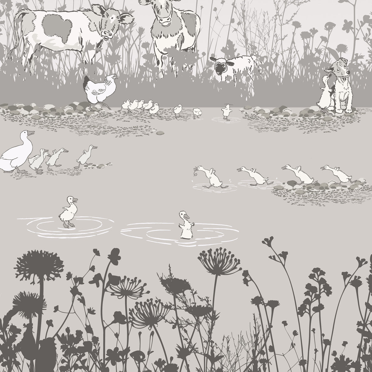 Riverside Capers - Cluck by Little Greene - luxury wallpaper