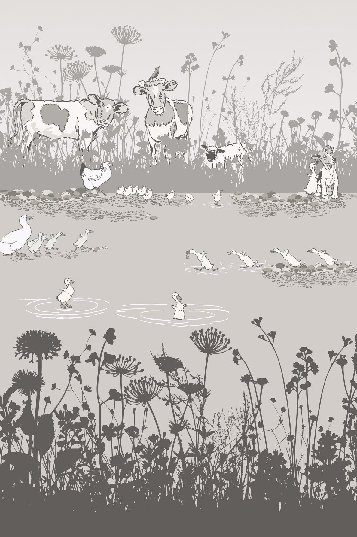 Riverside Capers - Cluck by Little Greene - luxury wallpaper