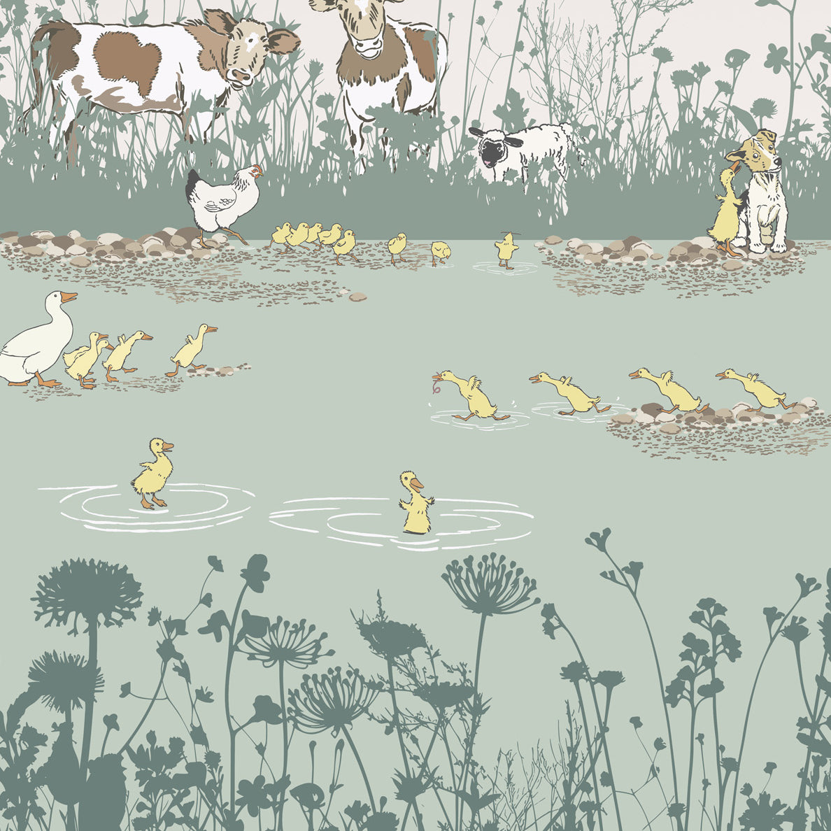 Riverside Capers - Quack by Little Greene - luxury wallpaper