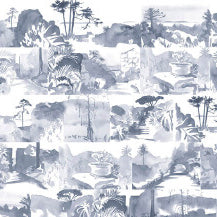 Abbey Gardens - Blue Blood by Paint & Paper Library - luxury wallpaper