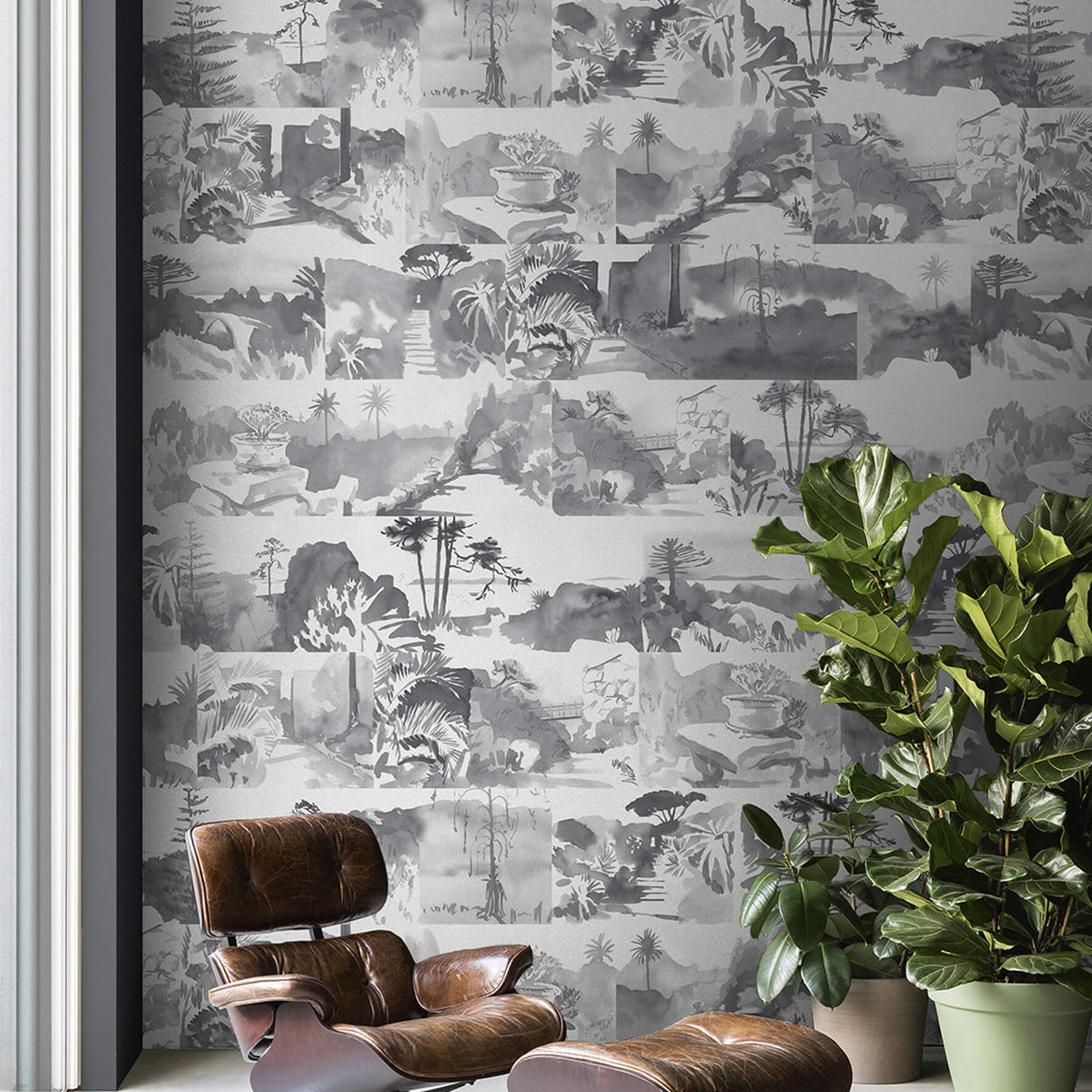 Abbey Gardens - Paris Rooftops by Paint & Paper Library - luxury wallpaper