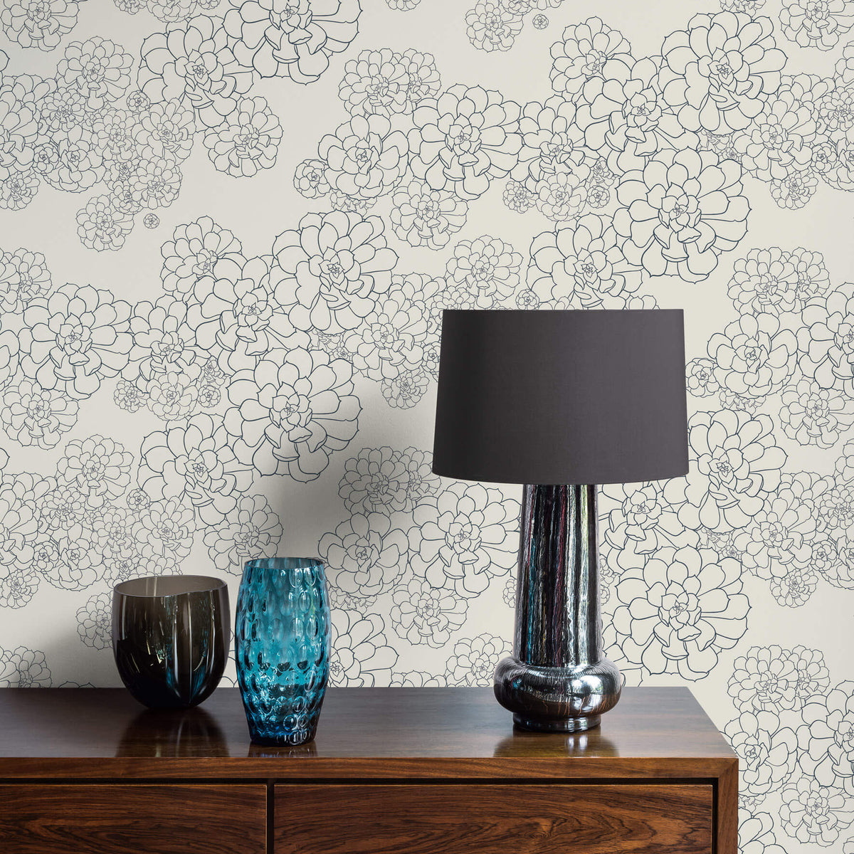 Aeonium - Clean White by Paint & Paper Library - luxury wallpaper