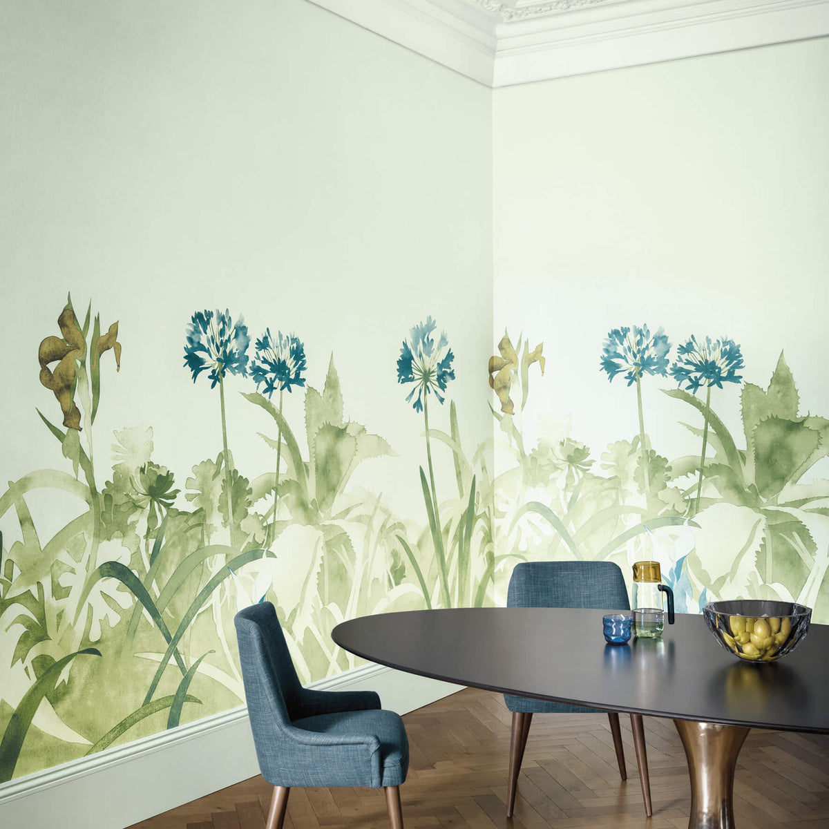 Aloe Walk - Glass by Paint & Paper Library - luxury wallpaper