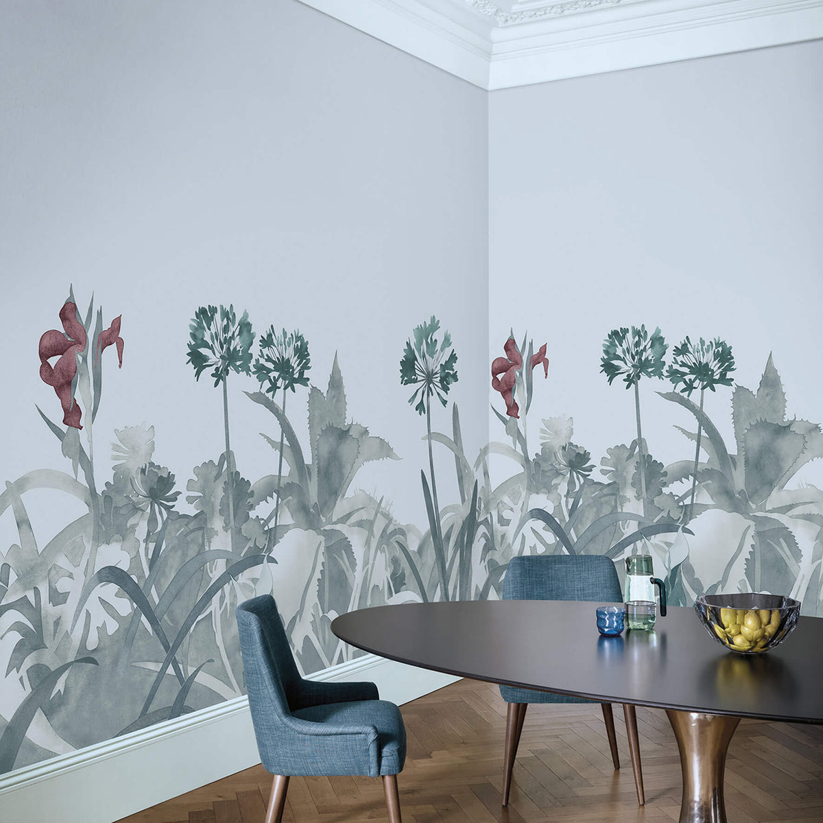 Aloe Walk - Ice by Paint & Paper Library - luxury wallpaper