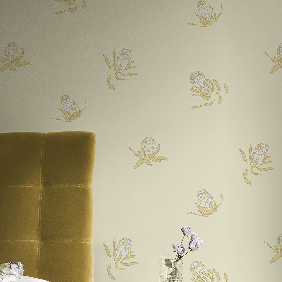 Buds - Ivory by Paint & Paper Library - luxury wallpaper