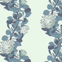 Protea Trail - Blue'S Blue by Paint & Paper Library - luxury wallpaper