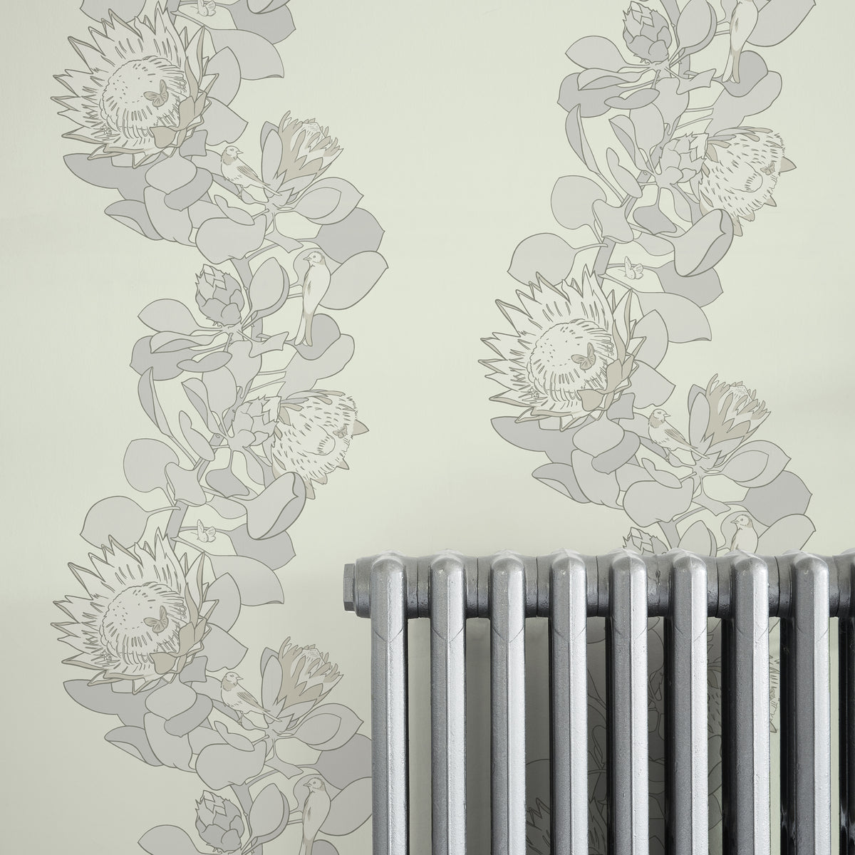 Protea Trail - Slate by Paint & Paper Library - luxury wallpaper
