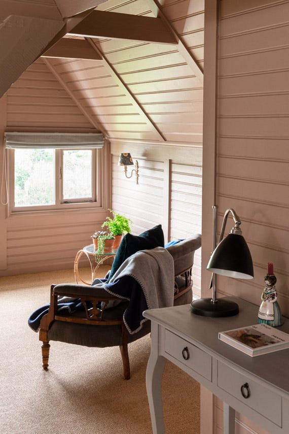 Interior painted in Farrow & Ball Dead Salmon