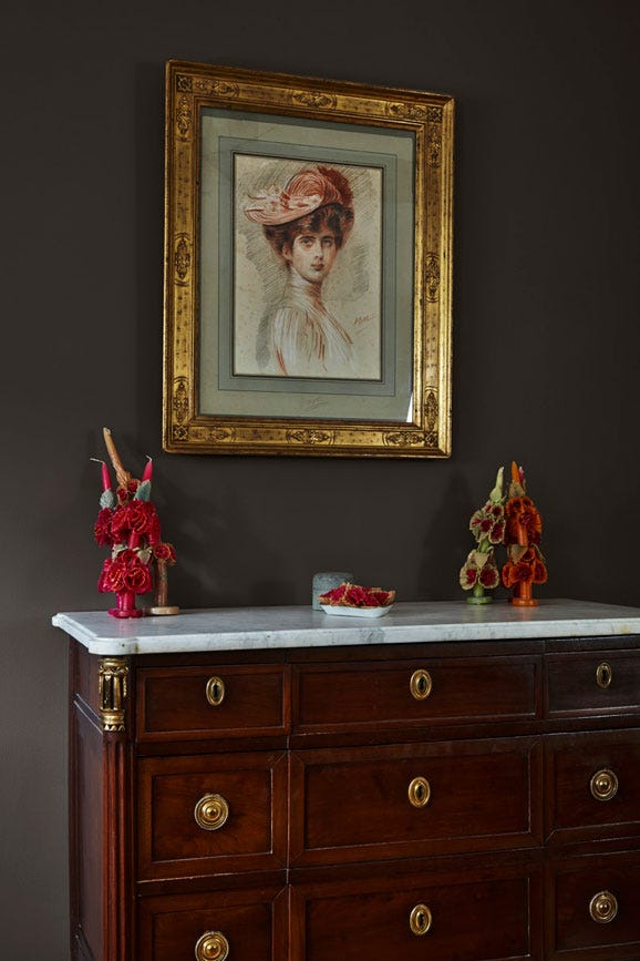 Room painted in Farrow & Ball London Clay