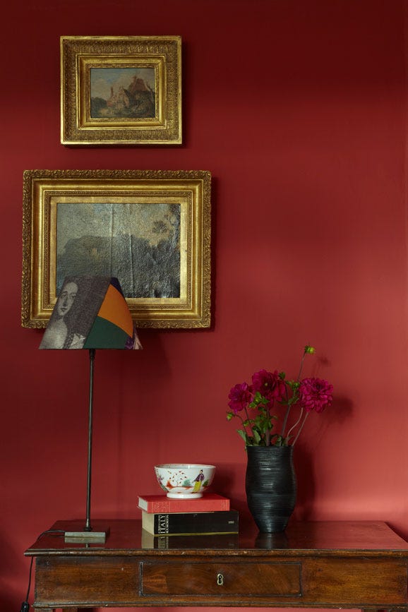 Room painted in Farrow & Ball Incarnadine