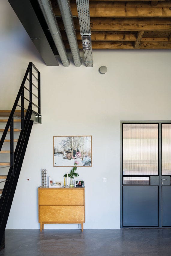 Modern interior with walls painted in Farrow & Ball Strong White
