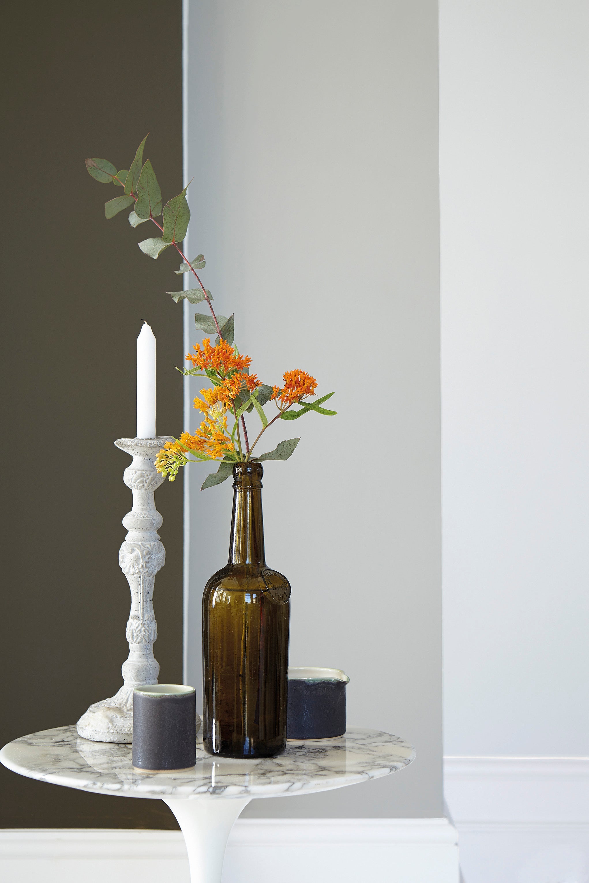 Interior painted in Little Greene Toad, Fescue and Wood Ash
