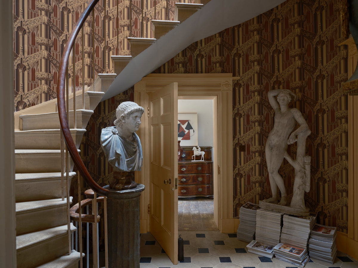 Gothic 6904 wallpaper by Farrow & Ball in a room setting