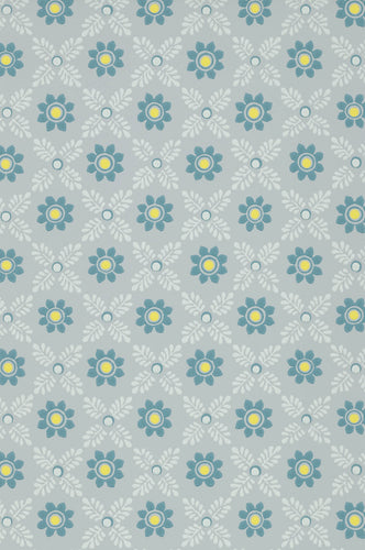 Ditsy Block - Bone China Blue - Sample