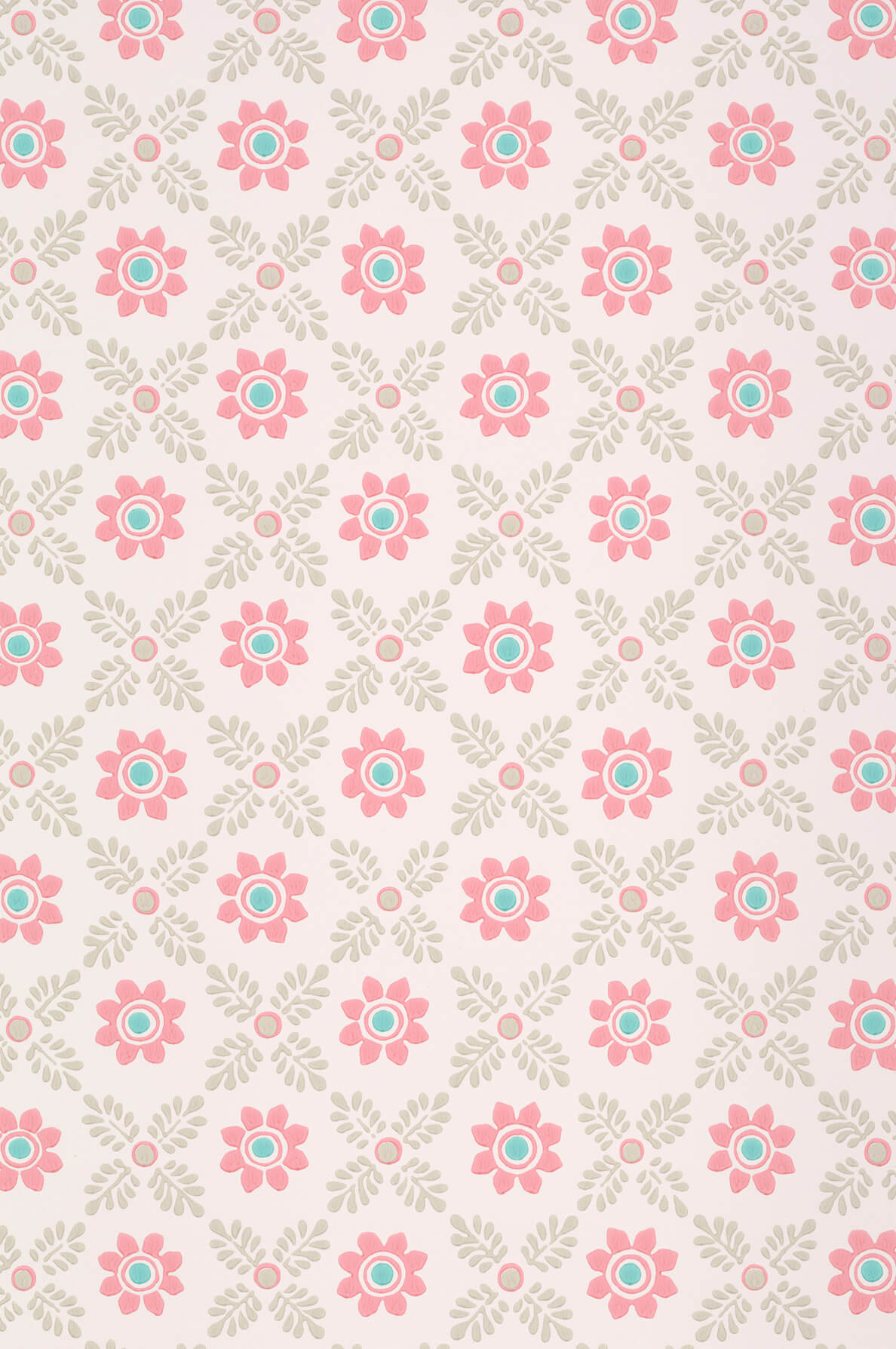 Ditsy Block - Carmine by Little Greene - luxury wallpaper