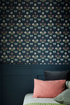 Burges Butterfly - Hicks' Blue by Little Greene - luxury wallpaper