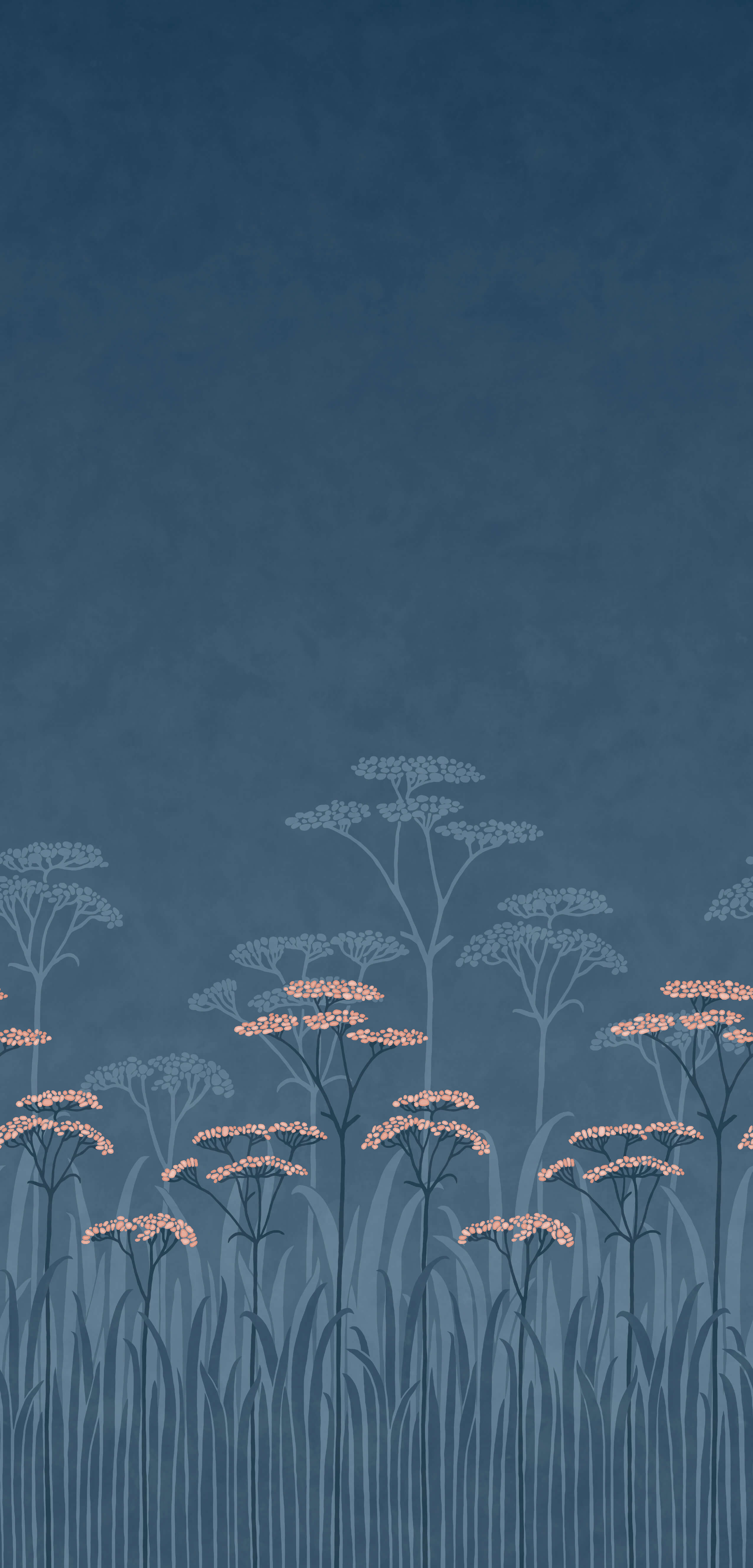 Achillea - Nighttide by Little Greene - luxury wallpaper