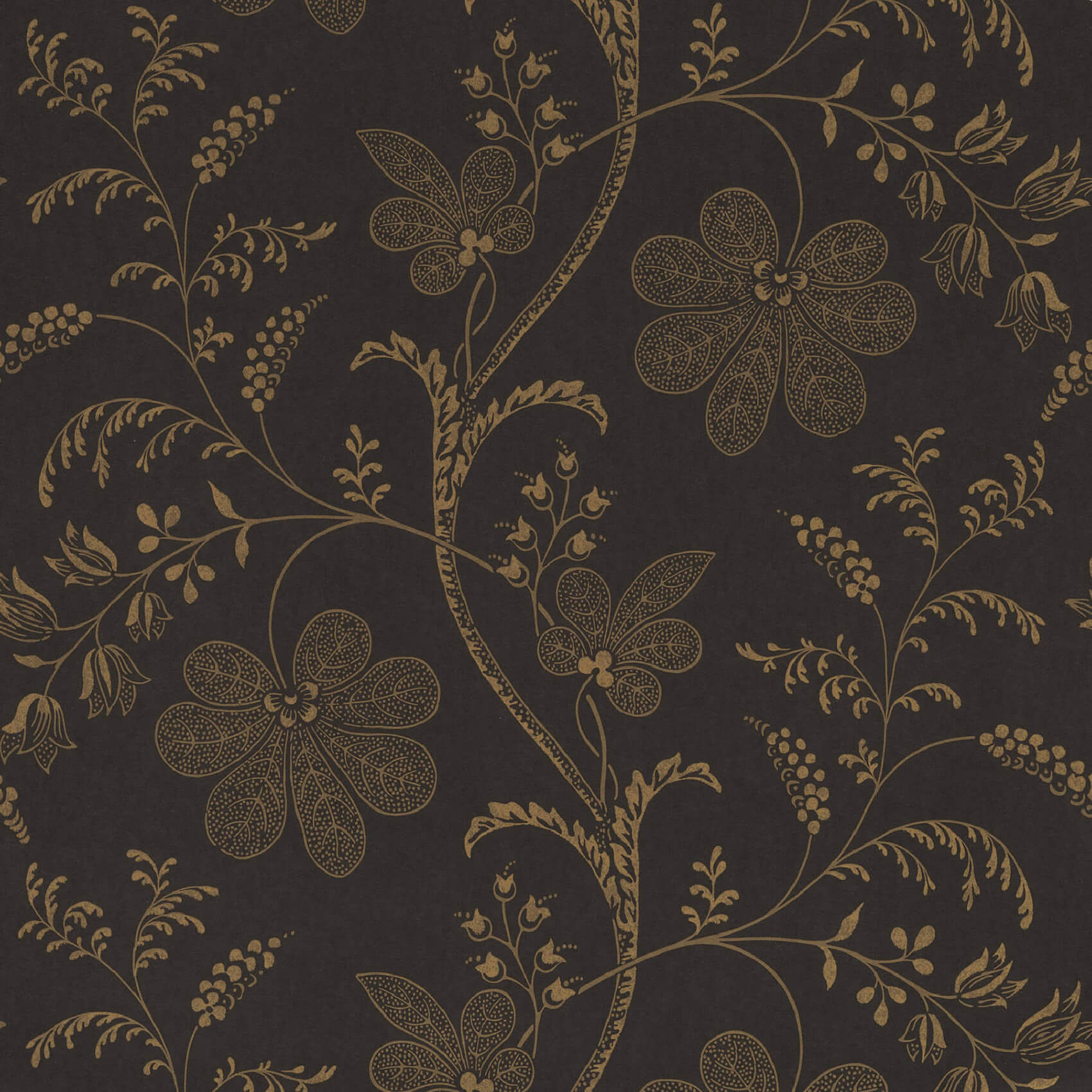 Bedford Square - Ebony Gold by Little Greene - luxury wallpaper