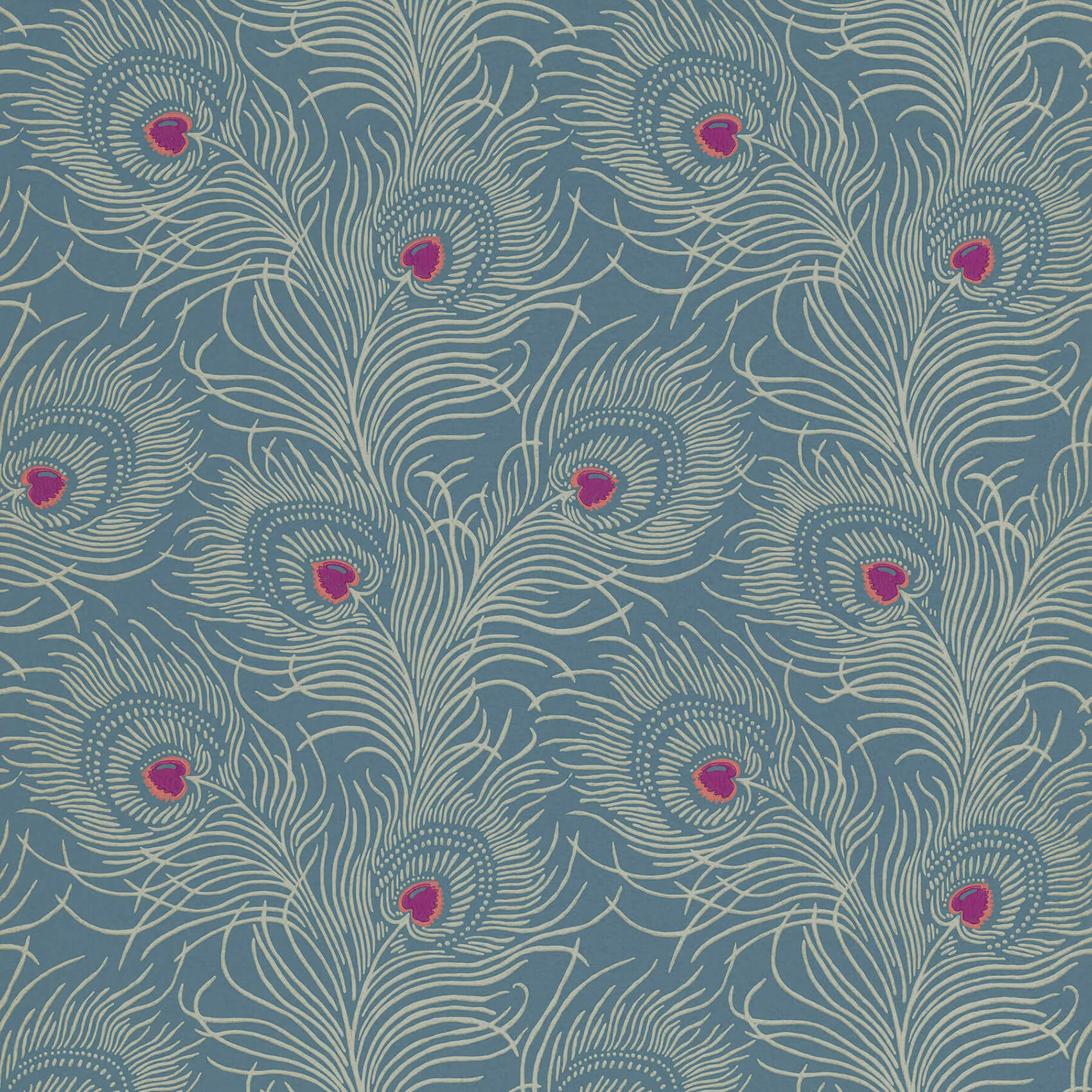 Carlton House Terrace - Blue Plume by Little Greene - luxury wallpaper