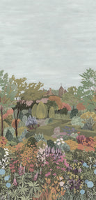 Castle Garden - Sage Green by Little Greene - luxury wallpaper