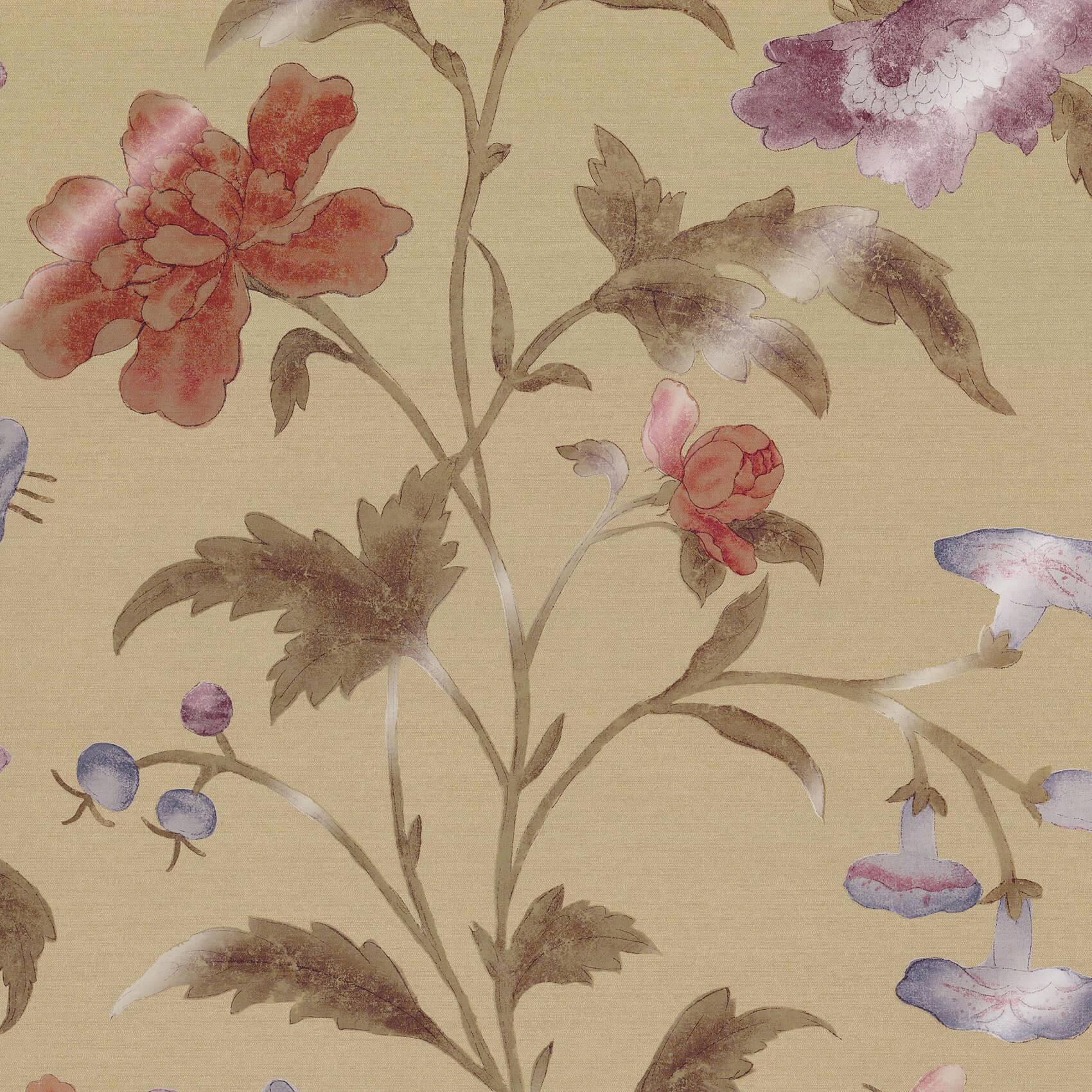 China Rose - Bronze by Little Greene - luxury wallpaper