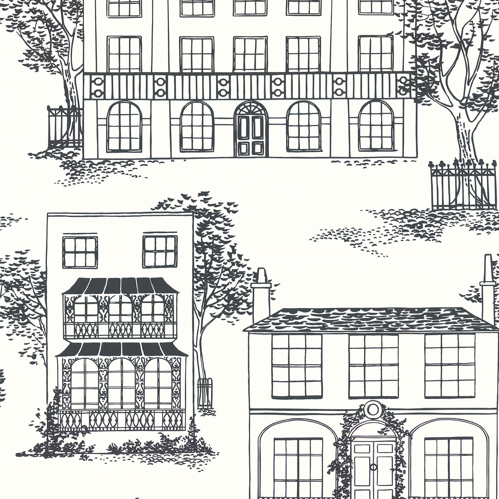 Hampstead - Ink by Little Greene - luxury wallpaper