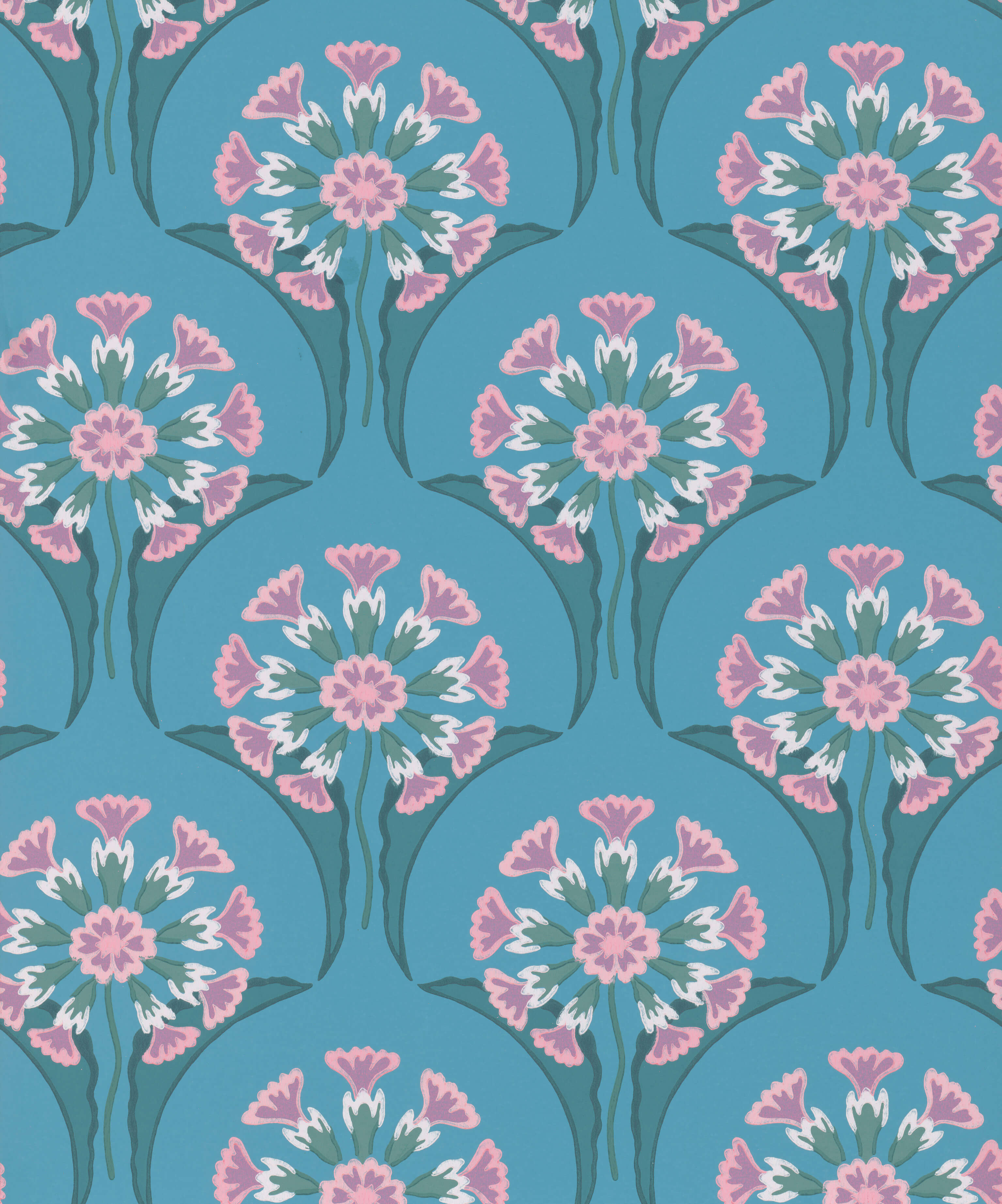 Hencroft - Azure by Little Greene - luxury wallpaper