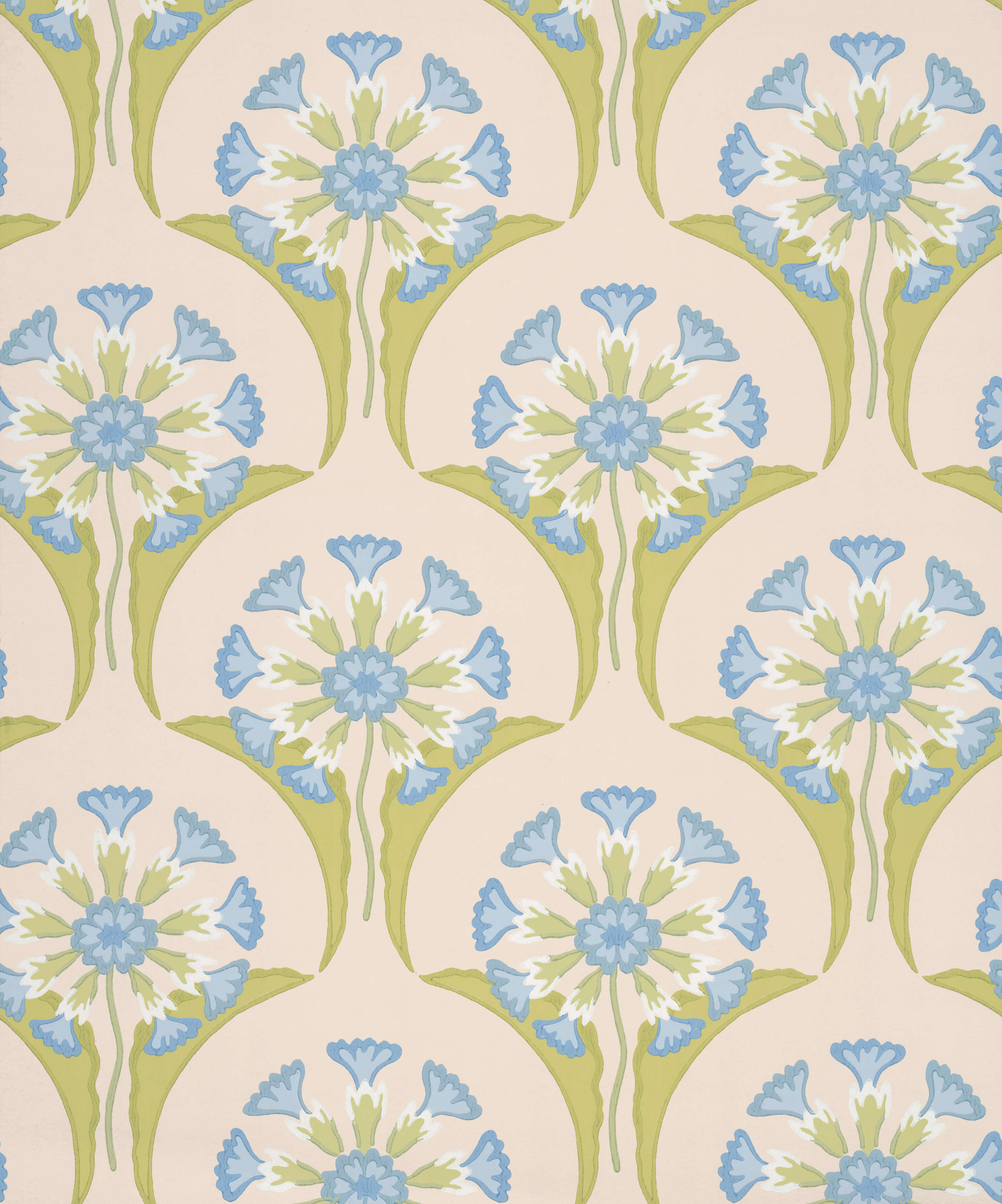 Hencroft - Blue Primula by Little Greene - luxury wallpaper