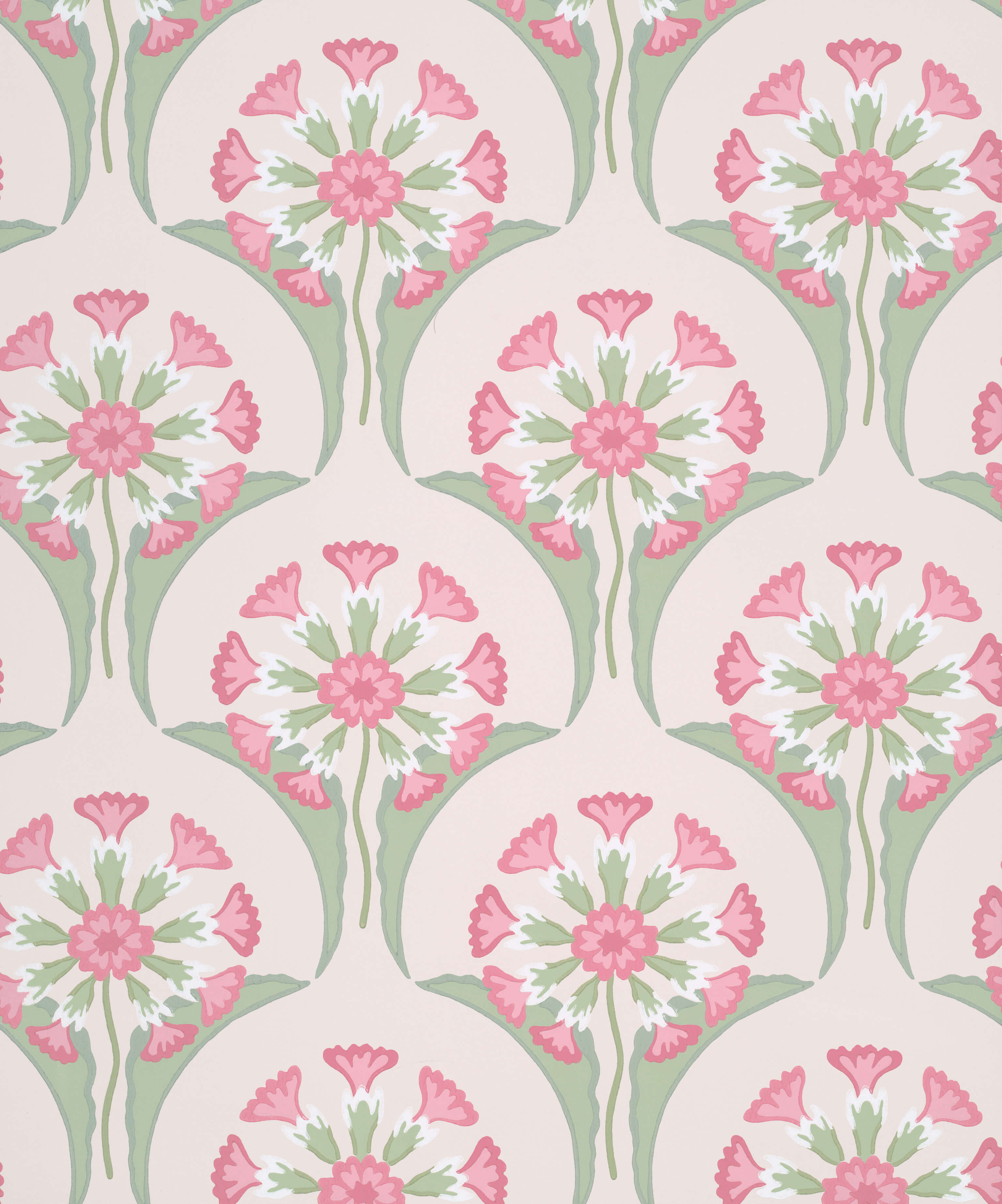 Hencroft - Pink Primula by Little Greene - luxury wallpaper