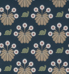 Burges Snail - Dark Blue by Little Greene - luxury wallpaper