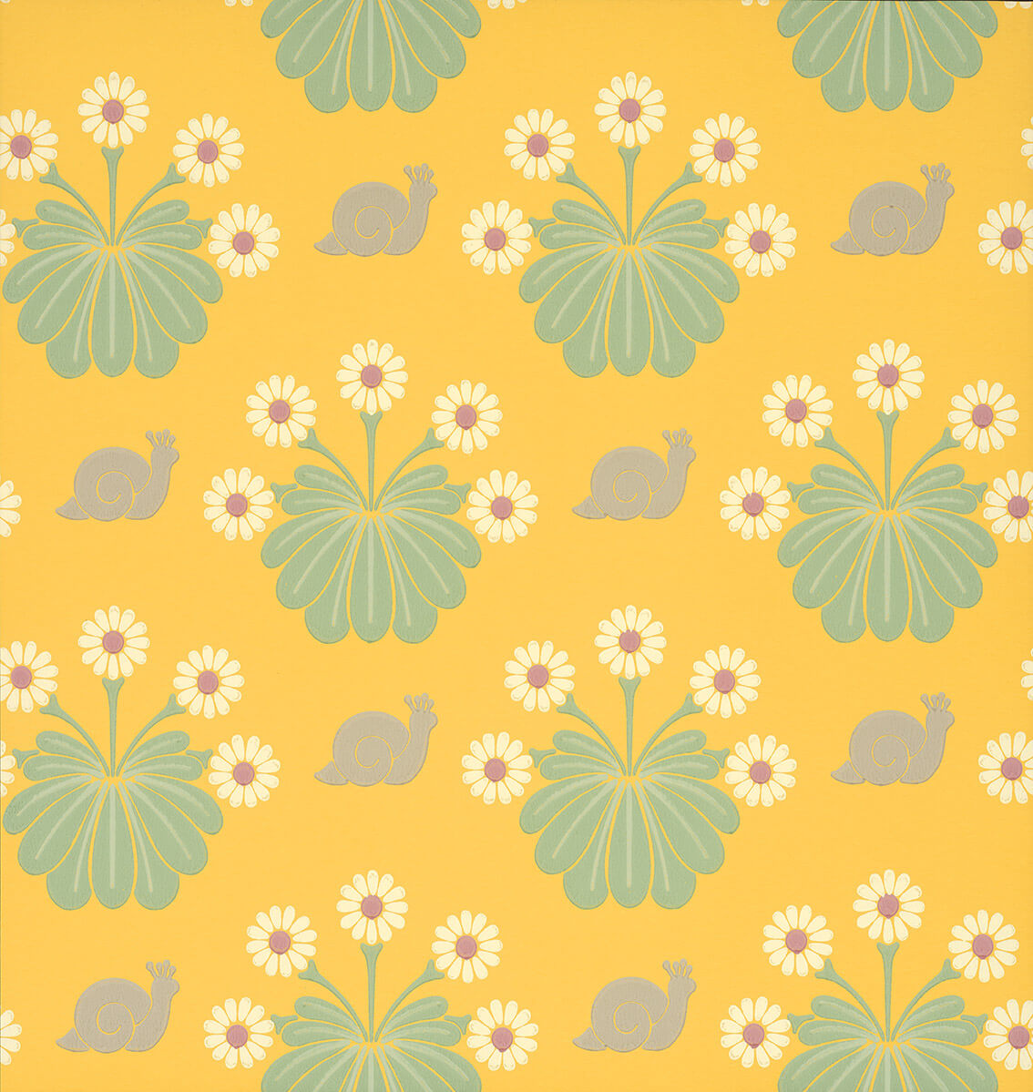 Burges Snail - Lemon by Little Greene - luxury wallpaper
