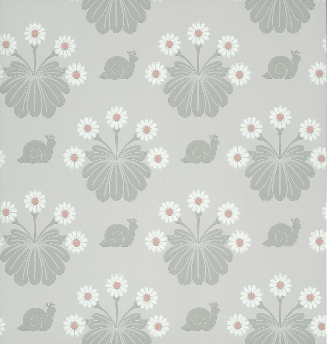 Burges Snail - Silver by Little Greene - luxury wallpaper