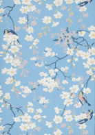 Massingberd Blossom - Pale Blue by Little Greene - luxury wallpaper