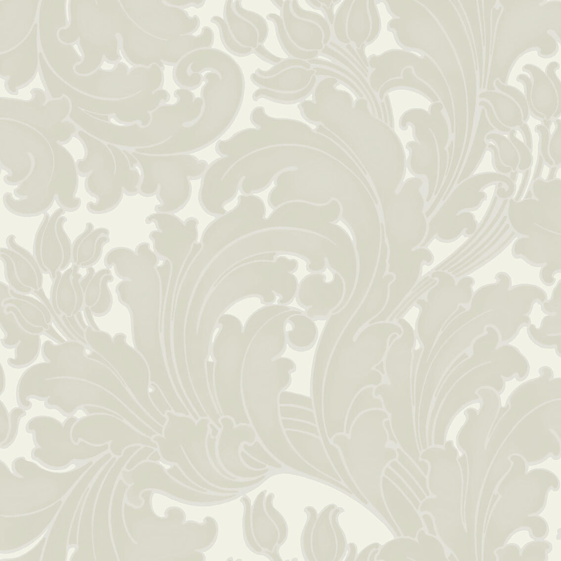 Tulip - Pale Grey by Little Greene - luxury wallpaper