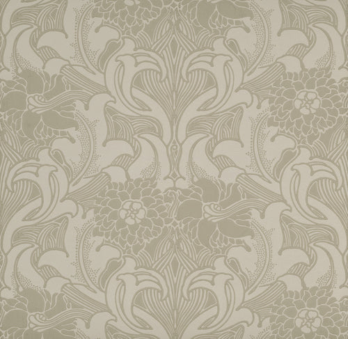 Dahlia Scroll - French Grey - Sample