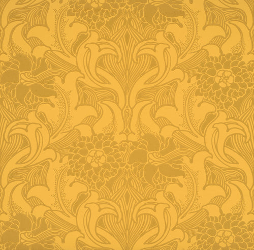 Dahlia Scroll - Giallo - Sample