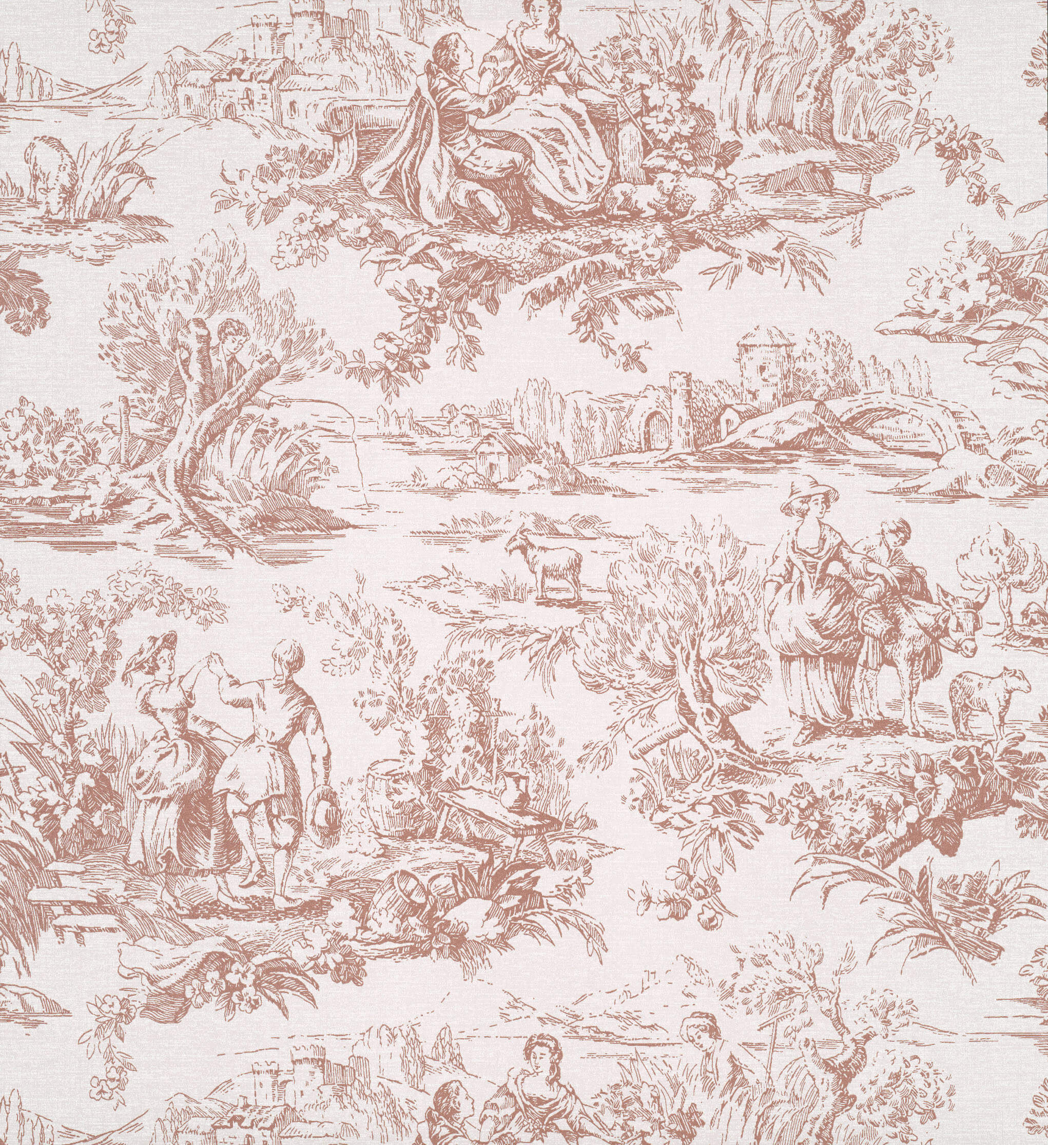 Lovers' Toile - Blush by Little Greene - luxury wallpaper