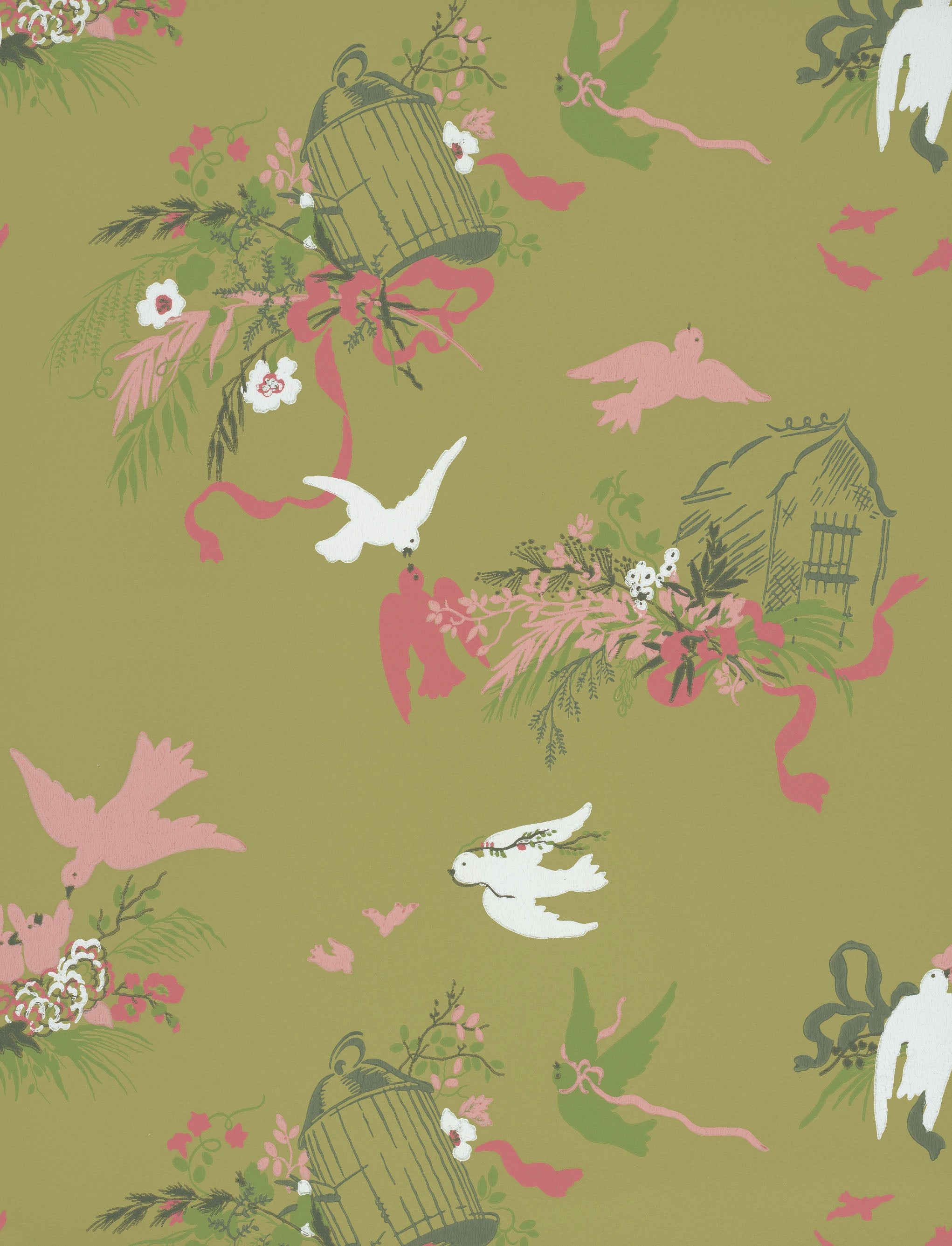Volières - Garden by Little Greene - luxury wallpaper