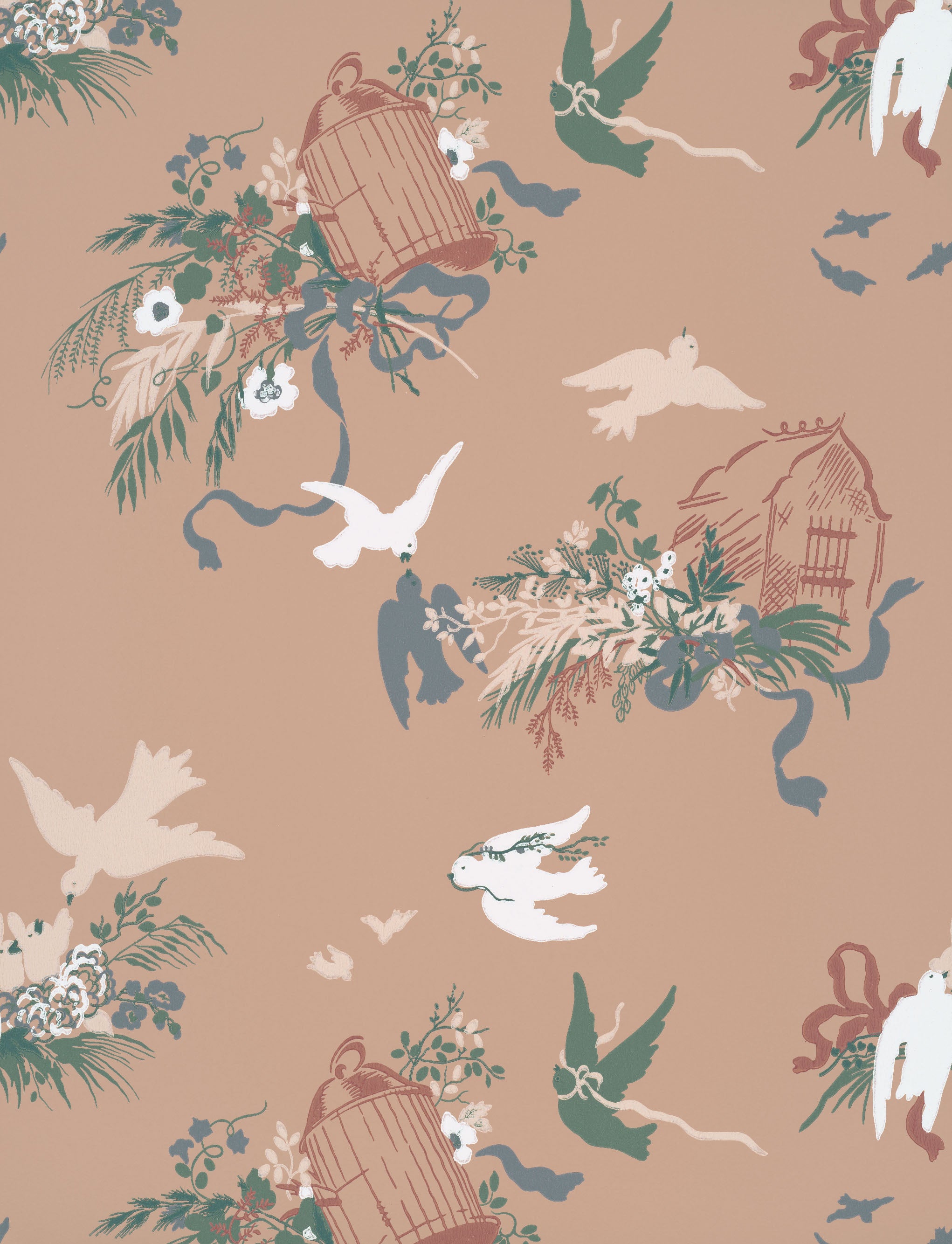 Volières - Masquerade by Little Greene - luxury wallpaper