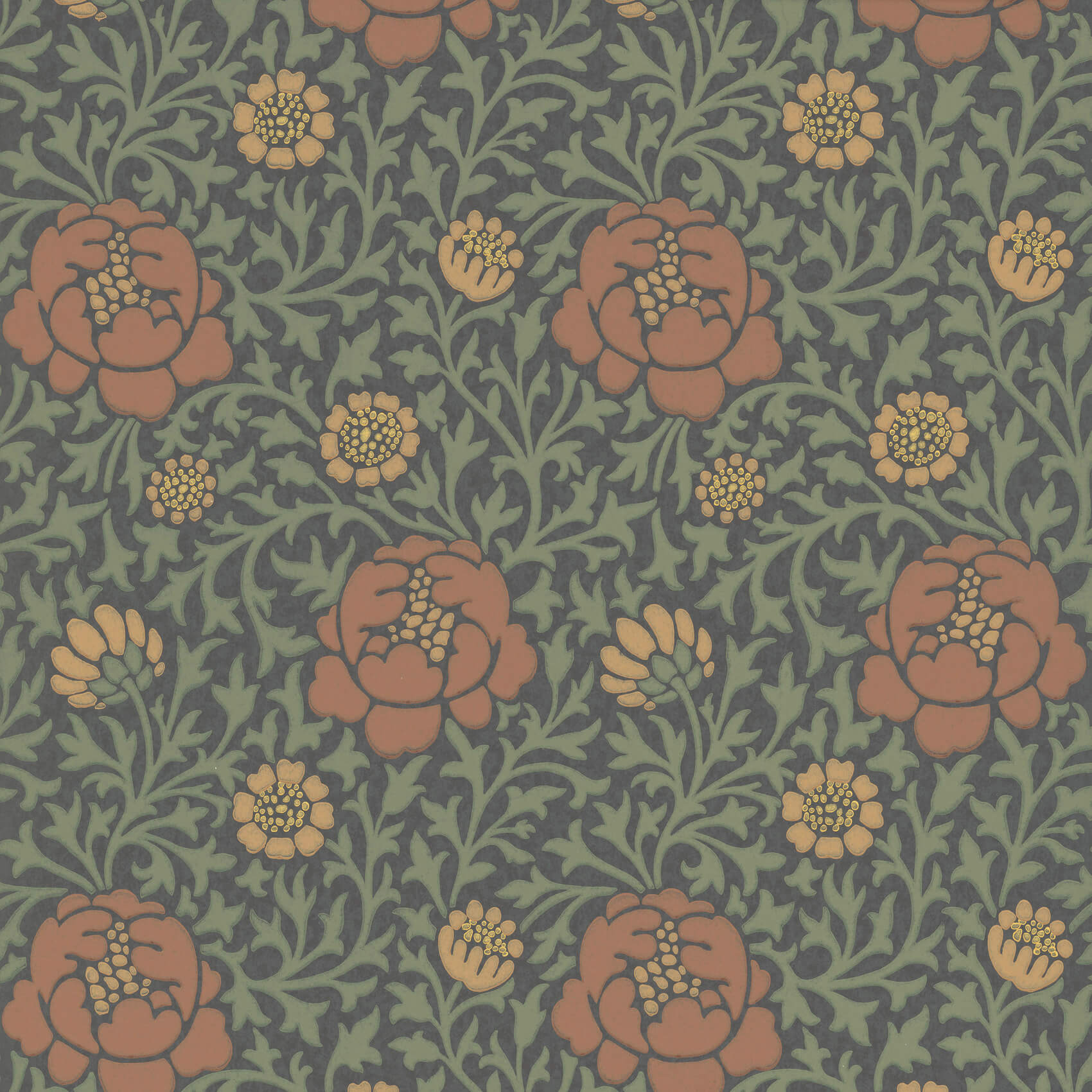Lansdowne Walk - Ash by Little Greene - luxury wallpaper