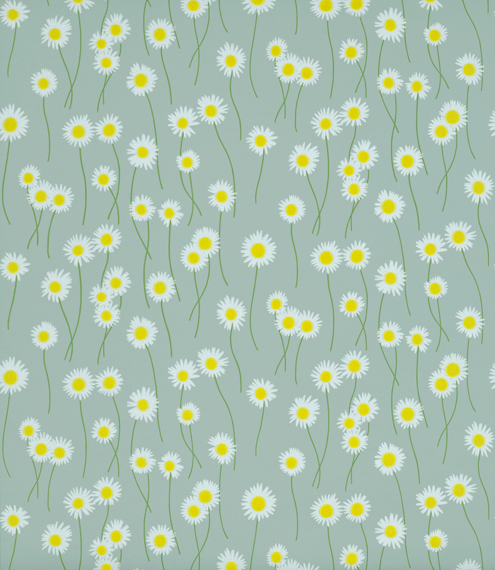 Moon Daisies - Celestial Blue by Little Greene - luxury wallpaper