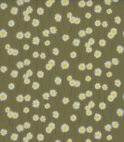 Moon Daisies - Olive Colour - Sample