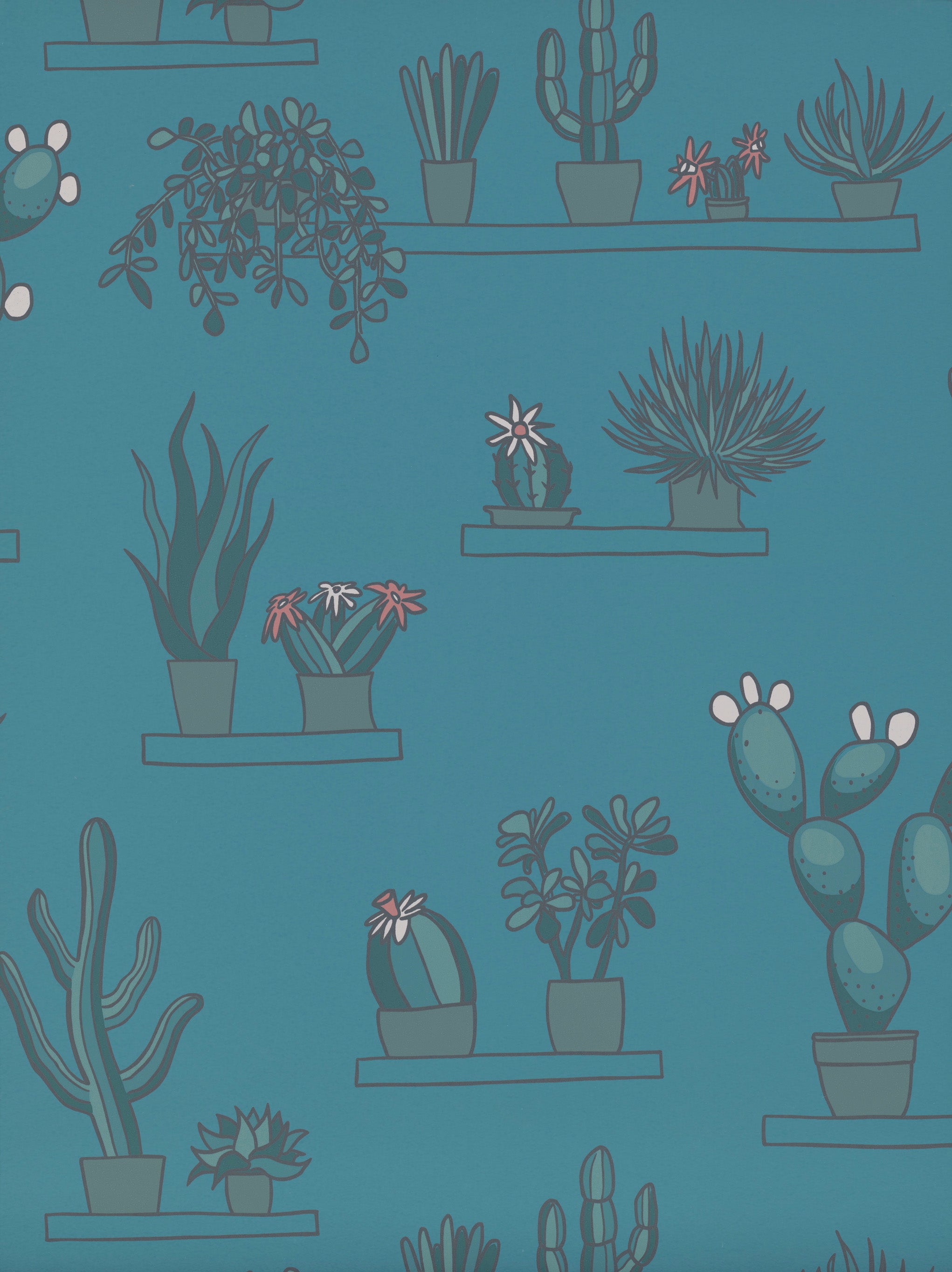 Mr Straw's Greenhouse - Air Force Blue by Little Greene - luxury wallpaper
