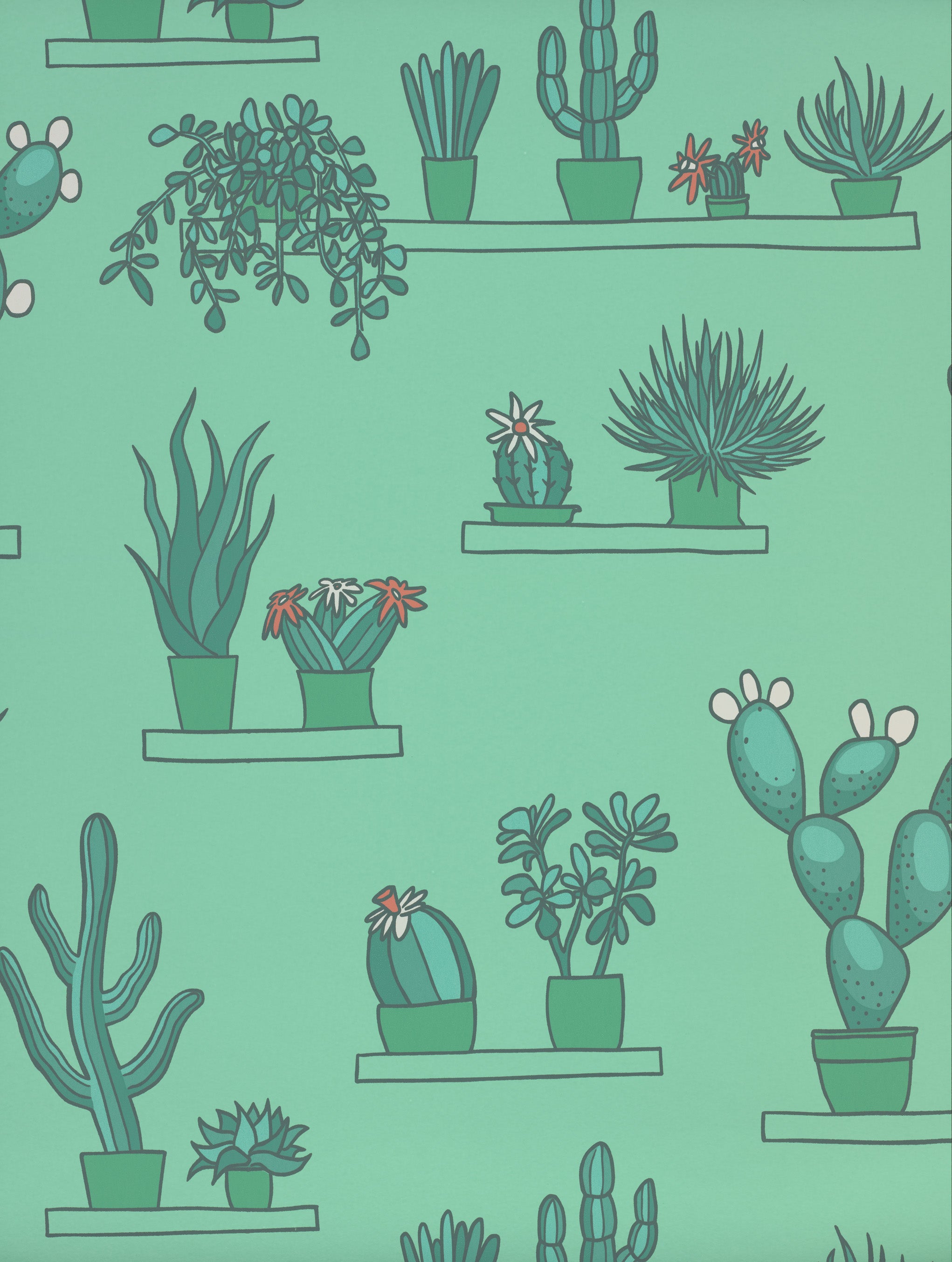 Mr Straw's Greenhouse - Green Verditer by Little Greene - luxury wallpaper