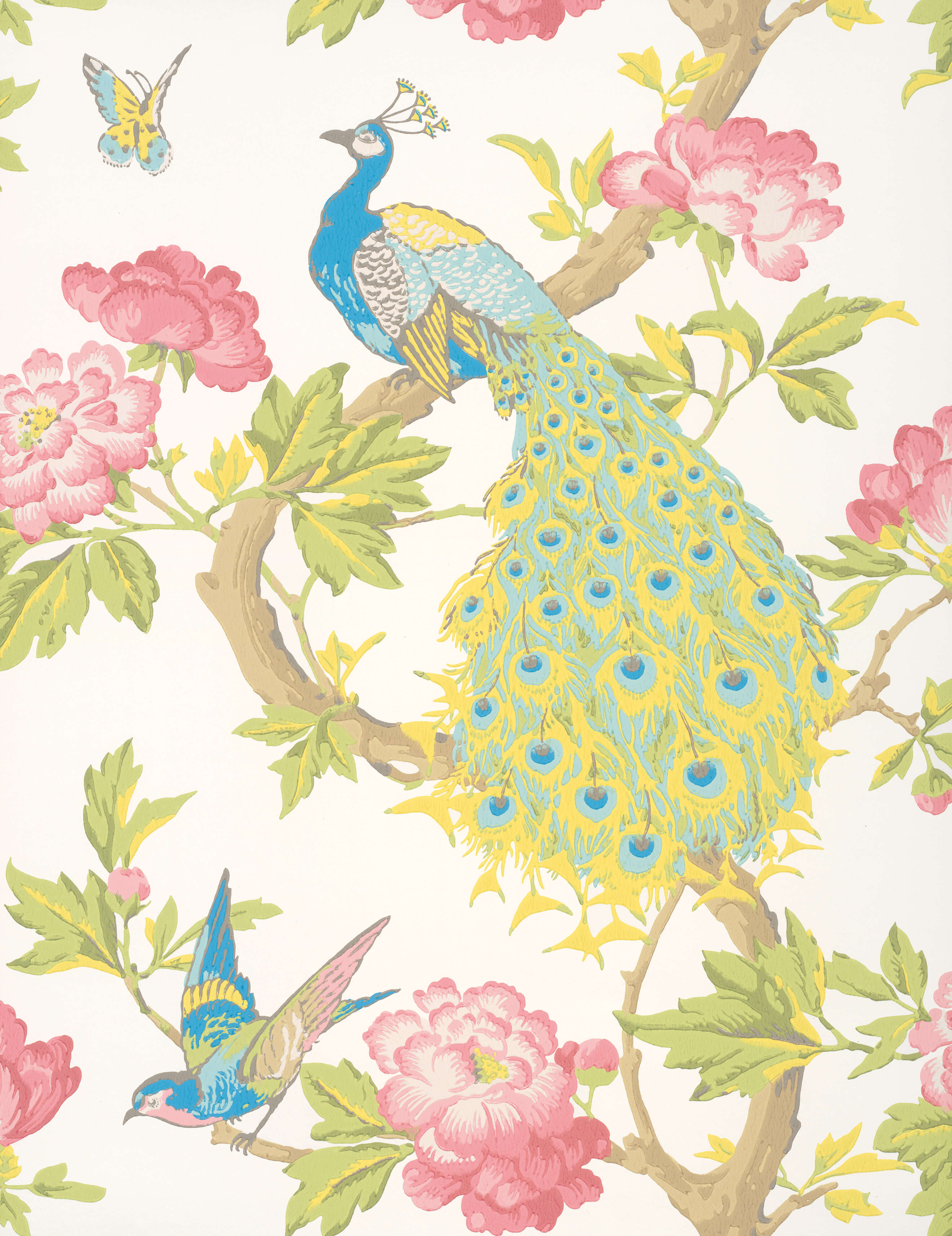 Pavona - Blanche by Little Greene - luxury wallpaper