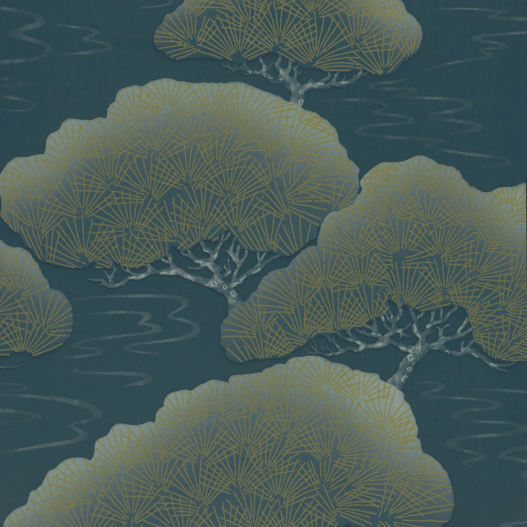 Pines - Blue Pine by Little Greene - luxury wallpaper