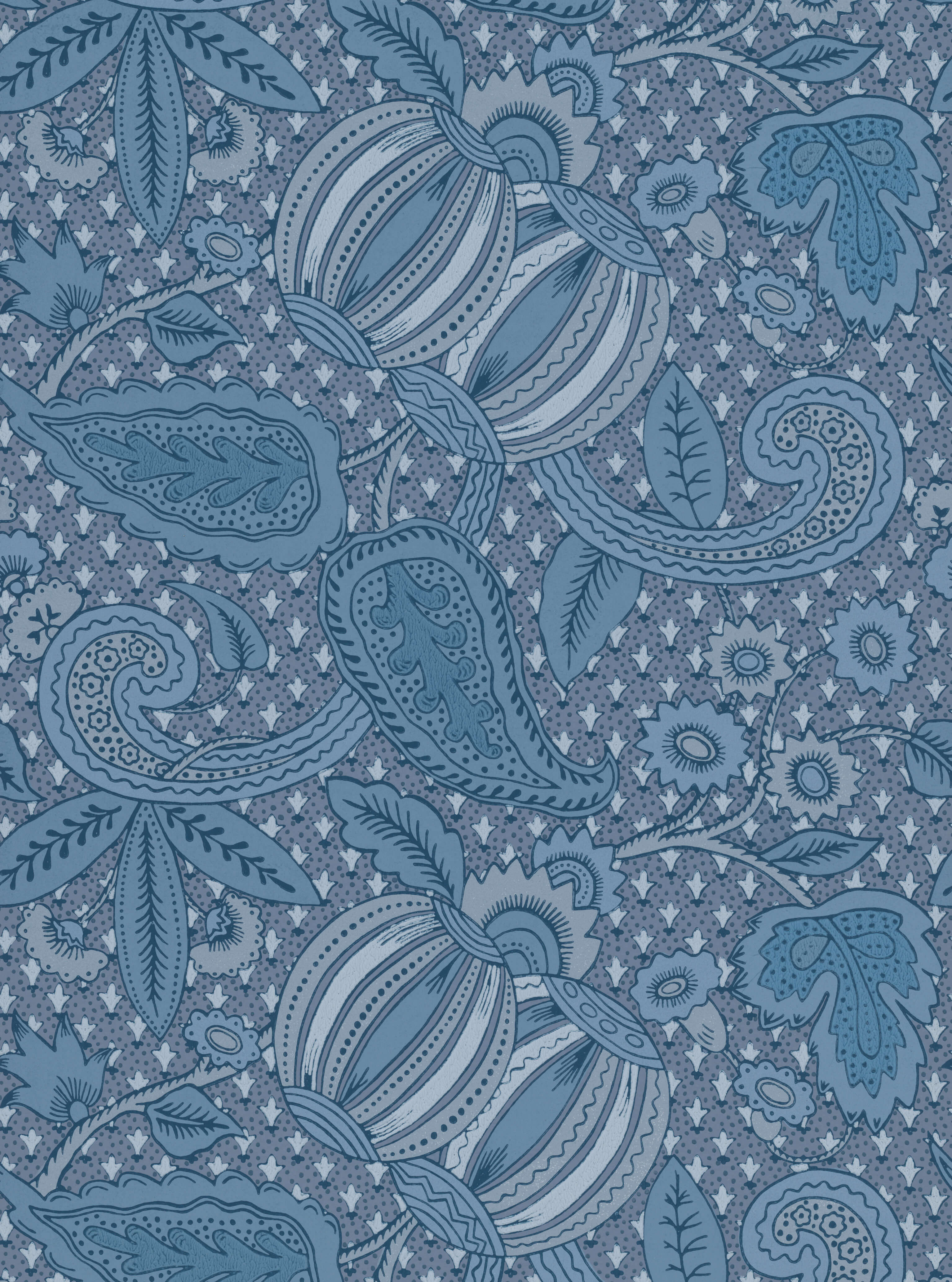 Pomegranate - Blue Scale by Little Greene - luxury wallpaper