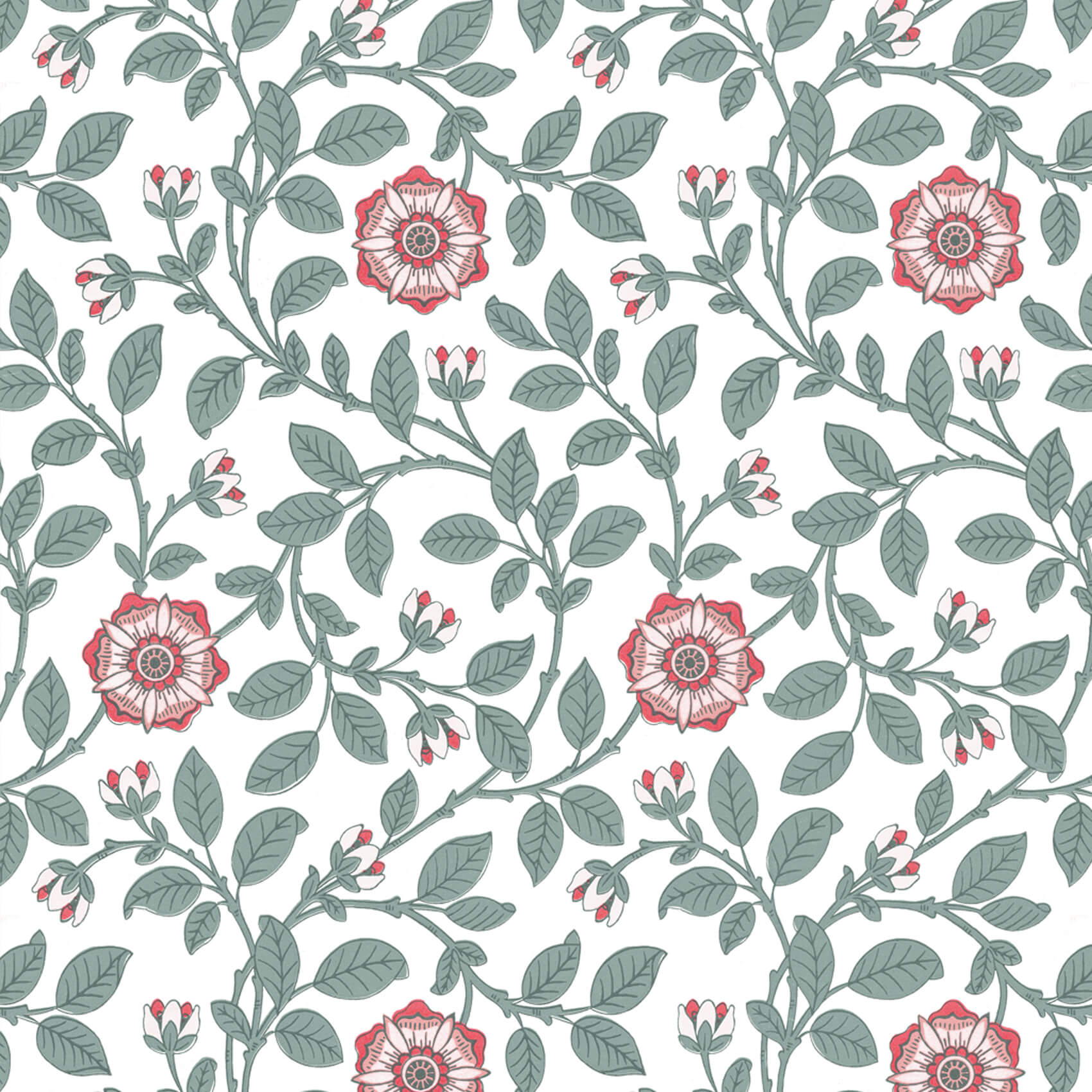 Richmond Green - Dorcas by Little Greene - luxury wallpaper
