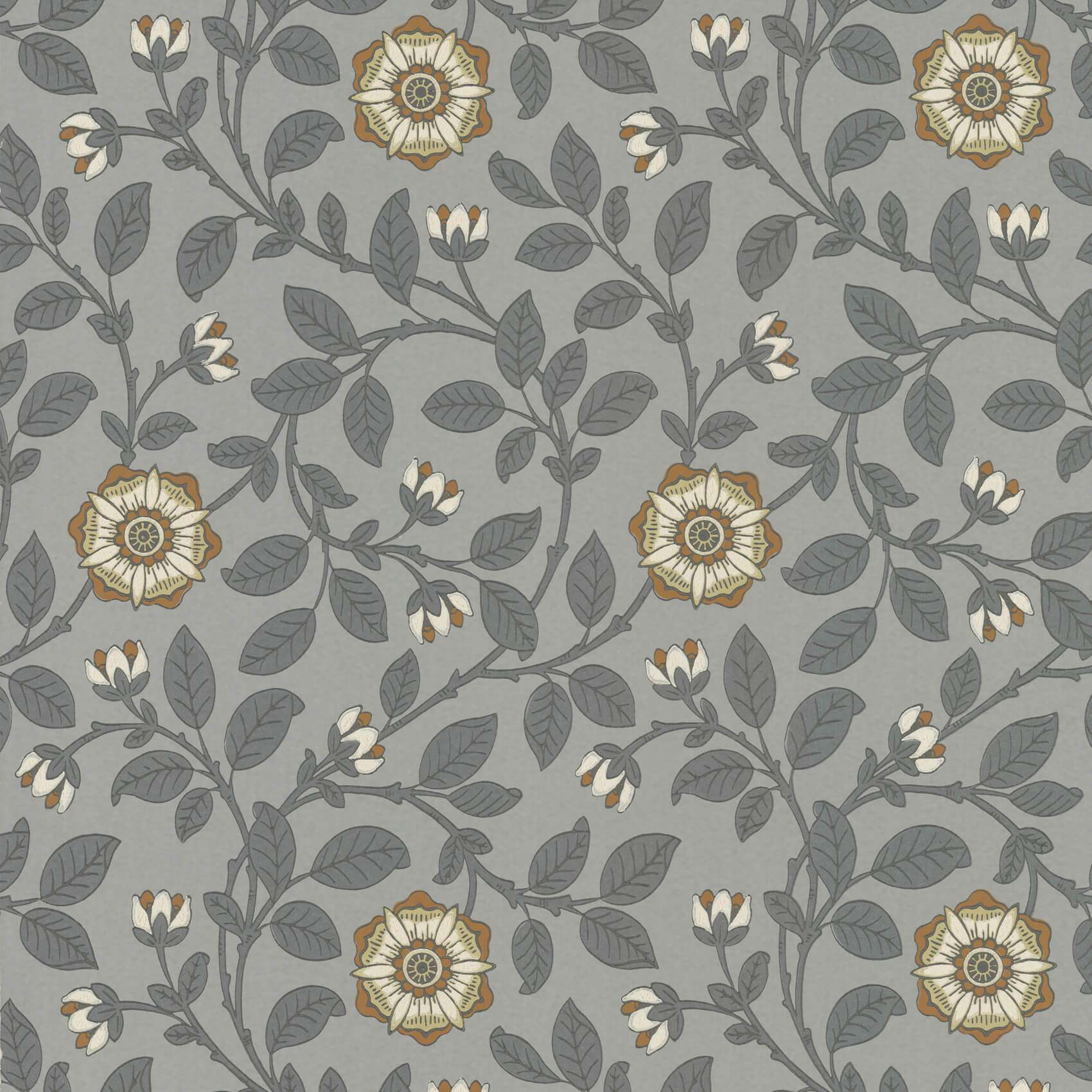 Richmond Green - Platinum by Little Greene - luxury wallpaper