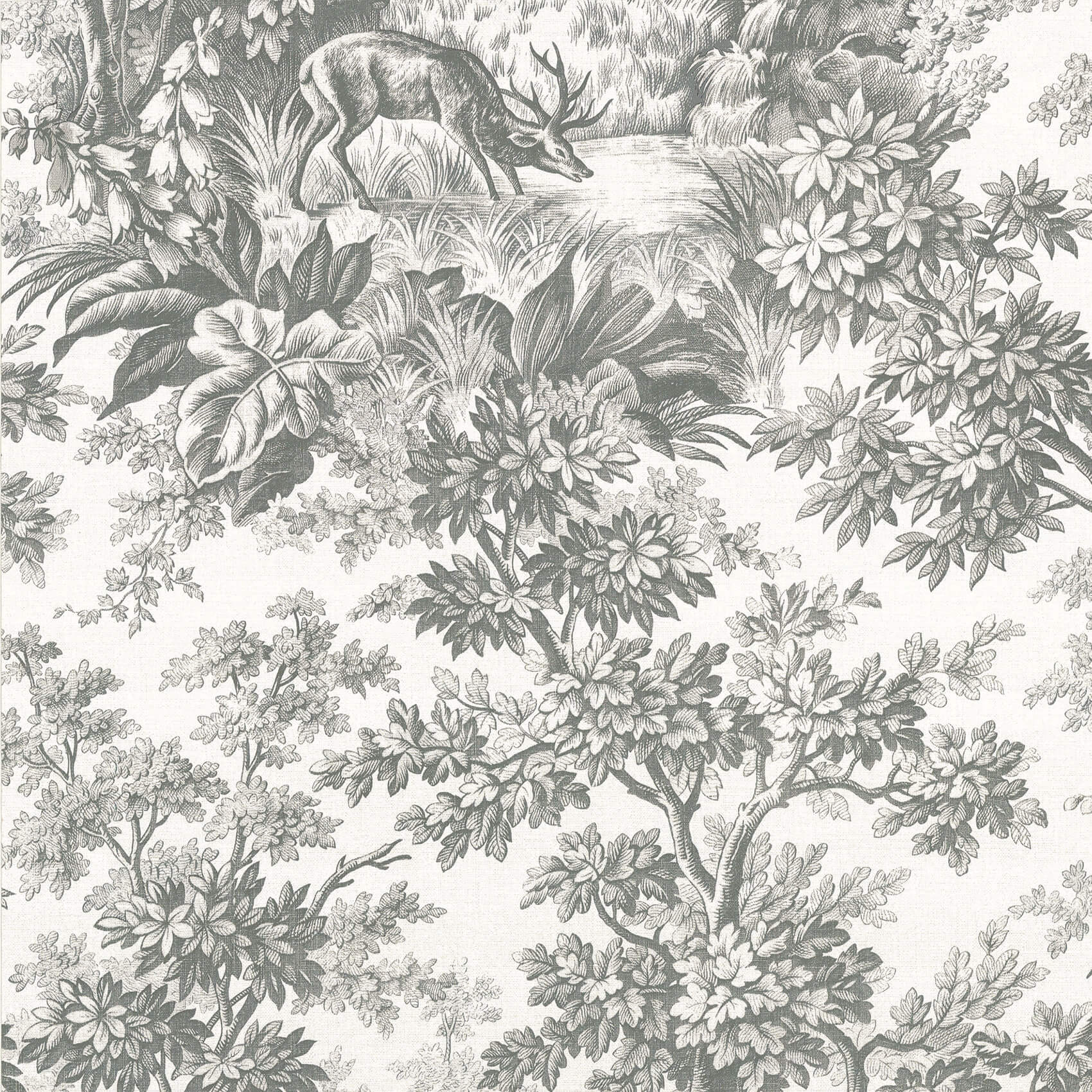 Stag Toile - Moss by Little Greene - luxury wallpaper